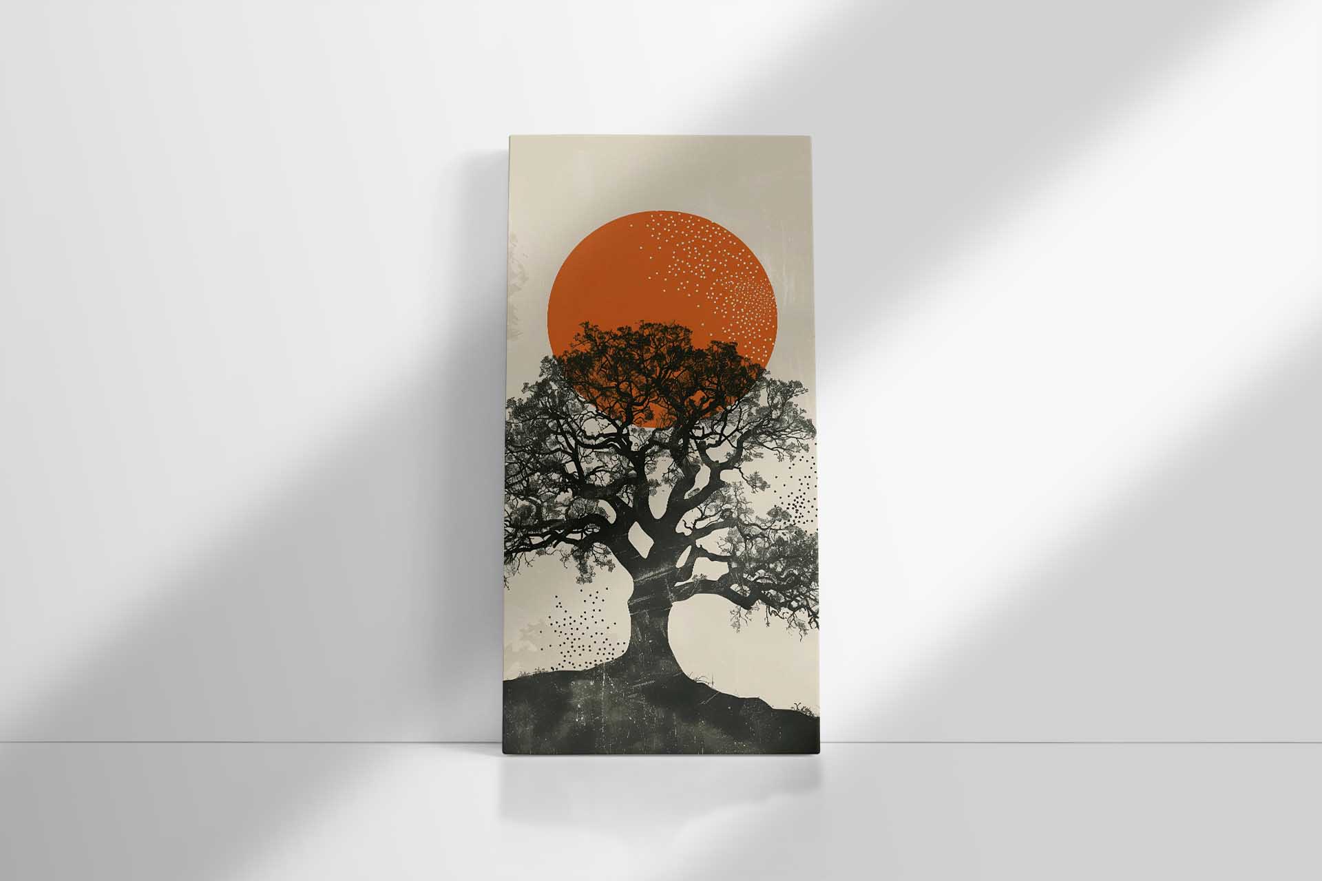 Majestic Tree Silhouette Sunset